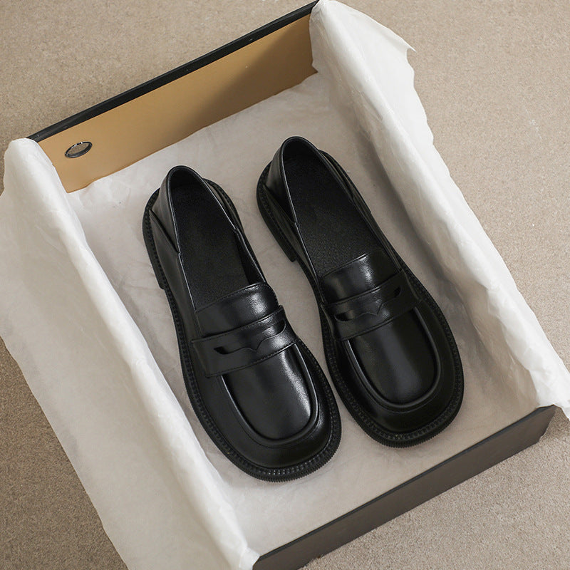 Style One Foot Casual Loafers Round Head Two Women Shoes