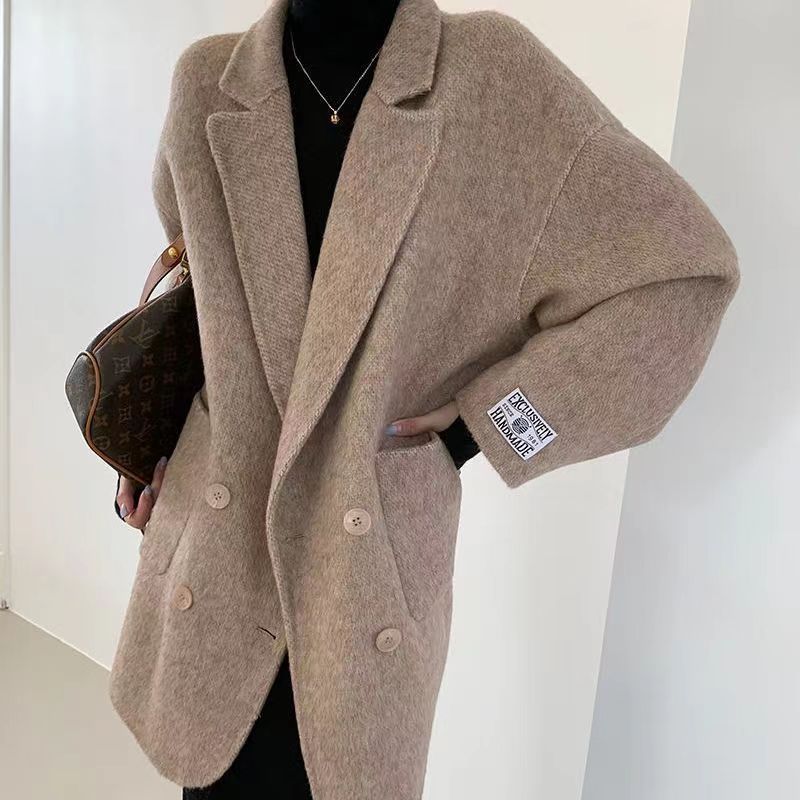 Double-sided Wool Overcoat Mid-length