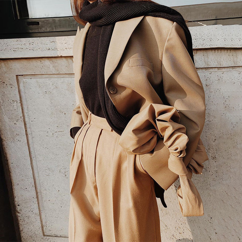 High Waist Wide Leg Trousers