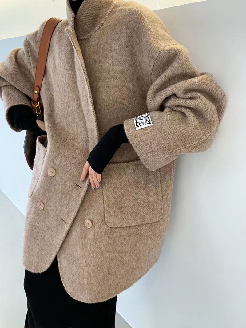Double-sided Wool Overcoat Mid-length
