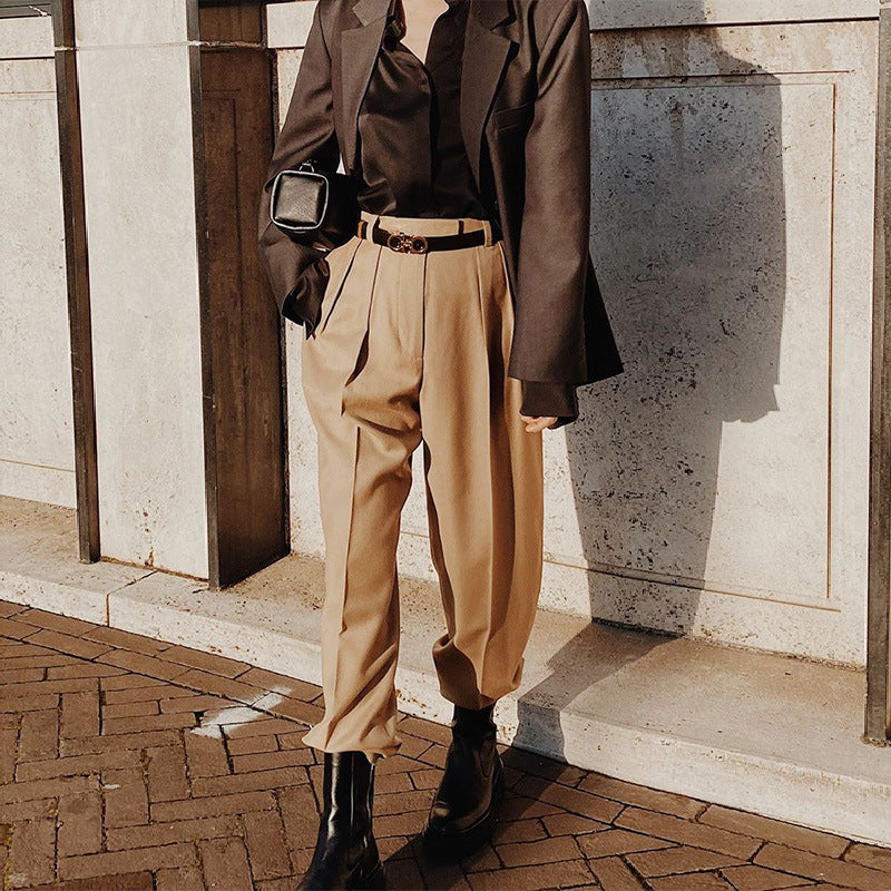 High Waist Wide Leg Trousers