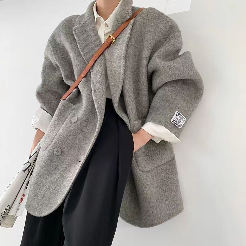Double-sided Wool Overcoat Mid-length