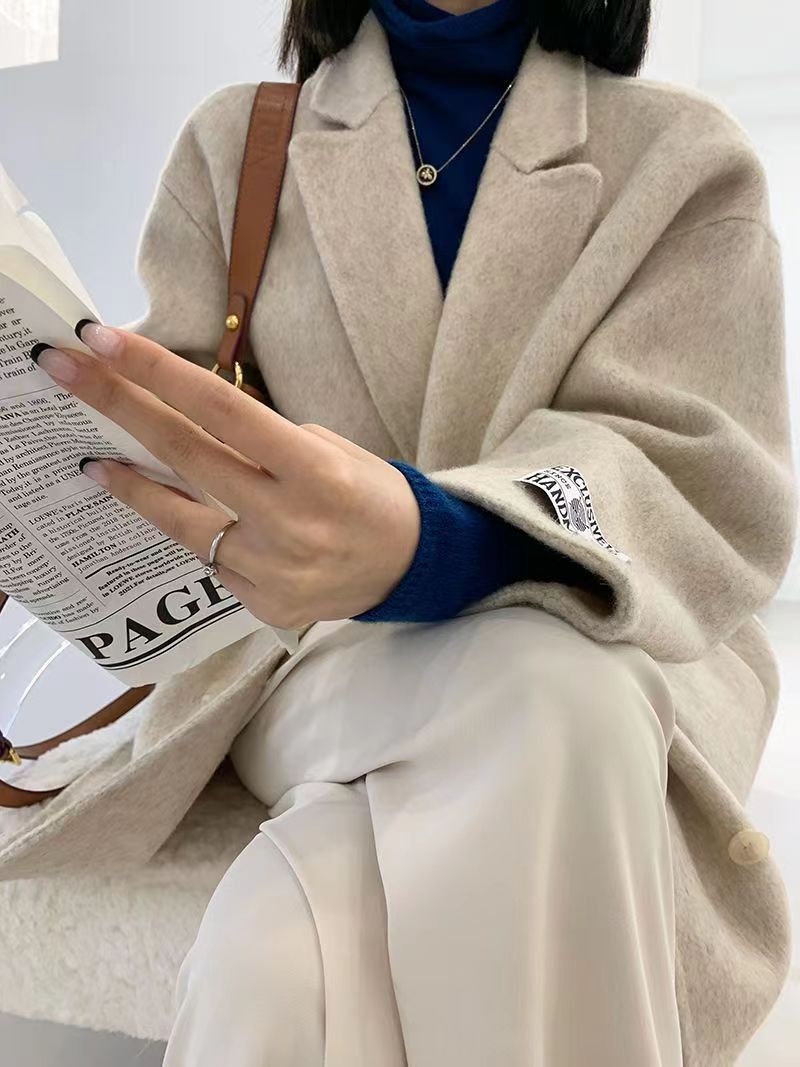 Double-sided Wool Overcoat Mid-length