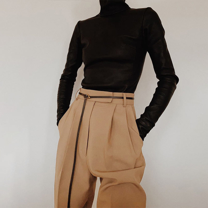 High Waist Wide Leg Trousers