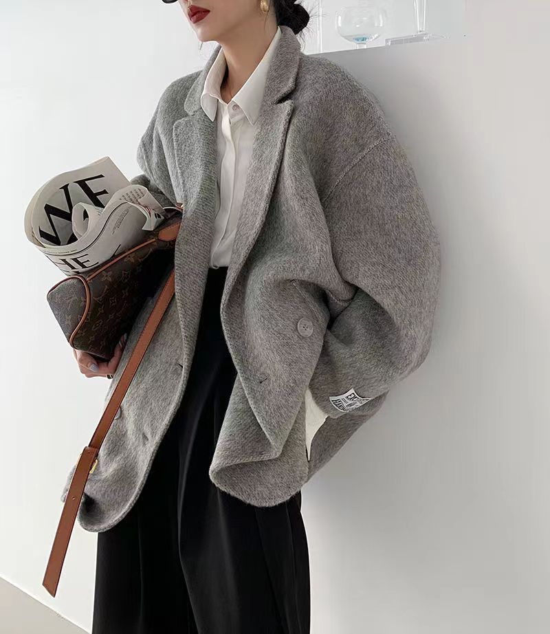Double-sided Wool Overcoat Mid-length